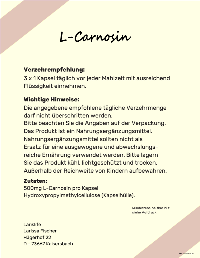 L-Carnosin 90 Kapseln